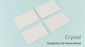  Presentation with blue business - Slide deck consisting of blank-business-card-on-blue background and a sky blue colored foreground