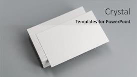  Presentation with business card - Presentation theme with blank-business-card-on-gray background and a light gray colored foreground