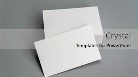  Presentation with business card - Presentation design having blank-business-card-on-gray background and a light gray colored foreground