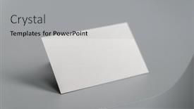  Presentation with business card - Presentation theme featuring blank-business-card-on-gray background and a light gray colored foreground