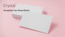  Presentation with business pink - Theme consisting of blank business card on pink background background and a lemonade colored foreground