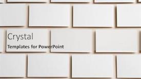  Presentation with business cards - Colorful PPT theme enhanced with blank-business-cards-on-light backdrop and a light gray colored foreground