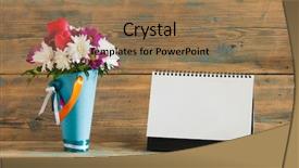  Presentation with flower beautiful lilac border - Beautiful PPT theme featuring blank calendar with beautiful flower backdrop and a  colored foreground