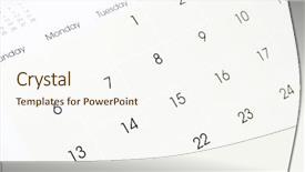  Presentation with page - Slides having blank calenders - closeup of dates on calendar background and a cream colored foreground