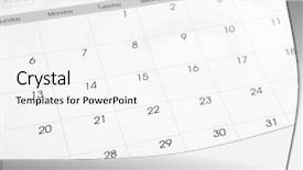  Presentation with page number - Slide deck enhanced with blank calenders - closeup of numbers on calendar background and a white colored foreground