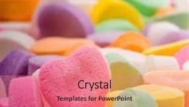 Presentation with candy heart - Theme having blank candy heart - conversation heart background and a coral colored foreground