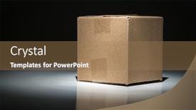  Presentation with shipping - Slide deck featuring corrugated boxes - blank carboard shipping box background and a coral colored foreground