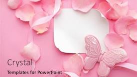  Presentation with frame pink - Slide set featuring blank-card-and-rose-petals background and a lemonade colored foreground