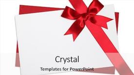  Presentation with gift card envelope - PPT layouts with blank card decorated with red background and a white colored foreground