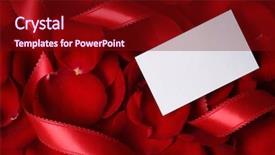  Presentation with birthday card - PPT layouts with birthday love - blank card on rose background background and a crimson colored foreground