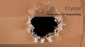  Presentation with black hole - Slide set enhanced with blank-cardboard-with-rough-ripped background and a coral colored foreground