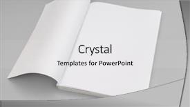  Presentation with brochure - Presentation theme enhanced with blank catalog brochure magazines book background and a white colored foreground