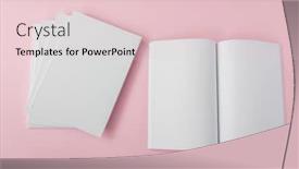  Presentation with brochure - Cool new theme with blank-catalog-brochure-magazines-book backdrop and a lemonade colored foreground