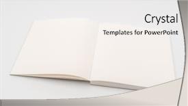  Presentation with brochure - Slides consisting of blank catalog brochure magazines book background and a  colored foreground