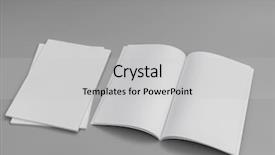  Presentation with magazines - PPT layouts consisting of blank catalog magazines book mock background and a light gray colored foreground