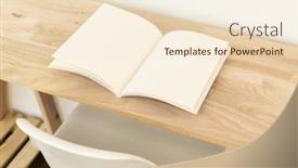  Presentation with magazines - Colorful PPT theme enhanced with blank-catalog-magazines-book-mock backdrop and a cream colored foreground