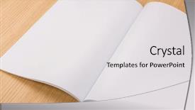  Presentation with blank old book - Presentation design featuring blank catalog magazines book mock background and a light gray colored foreground