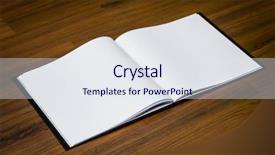  Presentation with magazines - Slide deck with blank catalog magazines book mock background and a  colored foreground