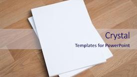  Presentation with blank old book - Slide deck featuring blank catalog magazines book mock background and a sky blue colored foreground