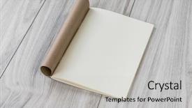  Presentation with magazines - Presentation design enhanced with blank catalog magazines book mock background and a light gray colored foreground