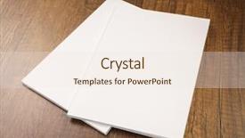  Presentation with magazines - PPT theme with blank catalog magazines book mock background and a sky blue colored foreground