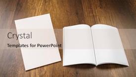  Presentation with magazines - Slide set consisting of blank-catalog-magazines-book-mock background and a lemonade colored foreground