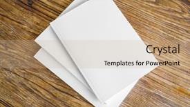  Presentation with magazines - PPT layouts consisting of blank catalog magazines book mock background and a coral colored foreground