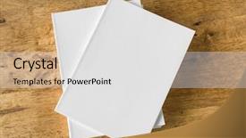  Presentation with blank old book - Amazing presentation theme having blank catalog magazines book mock backdrop and a light gray colored foreground