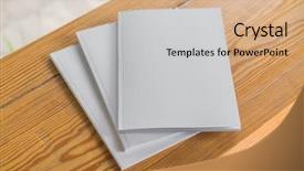  Presentation with magazines - Amazing PPT layouts having blank catalog magazines book mock backdrop and a coral colored foreground