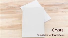  Presentation with blank old book - Cool new PPT theme with blank catalog magazines book mock backdrop and a  colored foreground