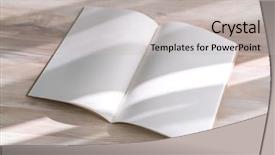  Presentation with blank old book - Theme enhanced with blank catalog magazines book mock background and a light gray colored foreground