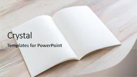  Presentation with magazines - Presentation consisting of blank catalog magazines book mock background and a sky blue colored foreground