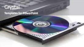  Presentation with blank - Audience pleasing theme consisting of blank cd or dvd backdrop and a gray colored foreground