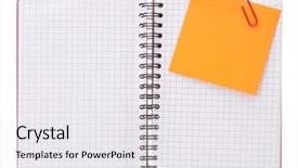  Presentation with notebook paper - Audience pleasing presentation design consisting of illustration of a fractal shell on the sea backdrop and a light gray colored foreground