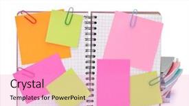  Presentation with notebook paper pieces of ready - Presentation theme featuring blank checked notebook with notice background and a lemonade colored foreground