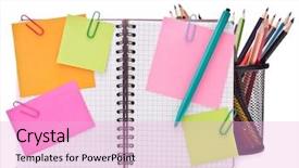  Presentation with notebook page - Presentation theme consisting of manufacture of parts cutting background and a dark gray colored foreground