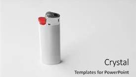  Presentation with cigar - Colorful presentation theme enhanced with blank cigar lighter on white backdrop and a light gray colored foreground