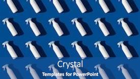  Presentation with top view of candles - PPT layouts consisting of blank-cleaning-spray-bottle background and a ocean colored foreground