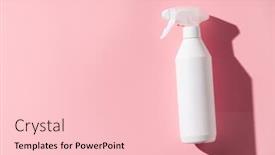  Presentation with cleaning service - Presentation theme consisting of blank-cleaning-spray-bottle background and a lemonade colored foreground