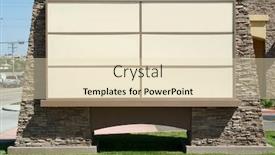  Presentation with community center - Colorful PPT theme enhanced with blank-community-shopping-center-sign backdrop and a lemonade colored foreground