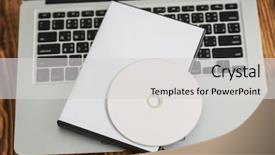  Presentation with blank - Slide set featuring blank compact disc with cover background and a light gray colored foreground
