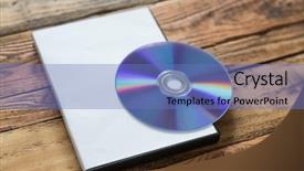  Presentation with blank - Audience pleasing PPT layouts consisting of blank compact disc with cover backdrop and a teal colored foreground