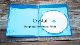  Presentation with wood - Presentation enhanced with blank compact disc with cover background and a arctic colored foreground