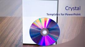  Presentation with soil cover - Amazing slide deck having blank compact disc with cover backdrop and a  colored foreground