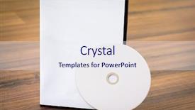  Presentation with blank - Slide deck featuring blank compact disc with cover background and a sky blue colored foreground