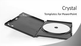  Presentation with blank - Amazing slide deck having blank compact disc with cover backdrop and a white colored foreground