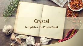  Presentation with chili - Colorful PPT layouts enhanced with cookbook and ingredients garlic chili backdrop and a cream colored foreground