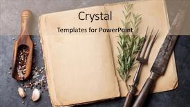  Presentation with cookbook - Colorful theme enhanced with blank cookbook for your text backdrop and a lemonade colored foreground