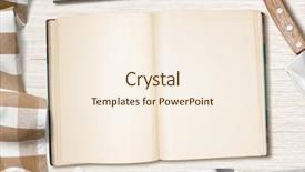  Presentation with recipe - Colorful presentation theme enhanced with blank cooking recipe notes backdrop and a cream colored foreground