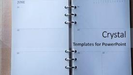  Presentation with dairy - PPT layouts consisting of history calendar - blank dairy old wooden table background and a  colored foreground